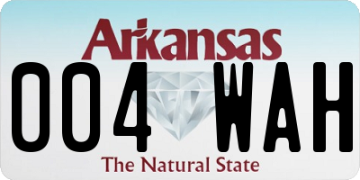 AR license plate 004WAH