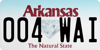 AR license plate 004WAI