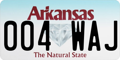 AR license plate 004WAJ