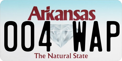 AR license plate 004WAP