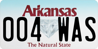 AR license plate 004WAS