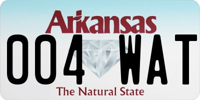 AR license plate 004WAT