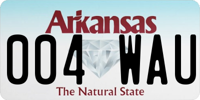 AR license plate 004WAU
