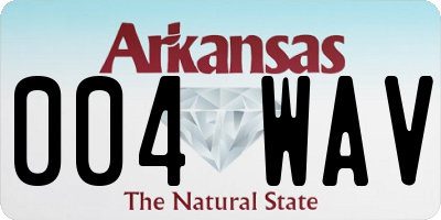 AR license plate 004WAV