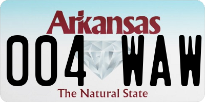 AR license plate 004WAW
