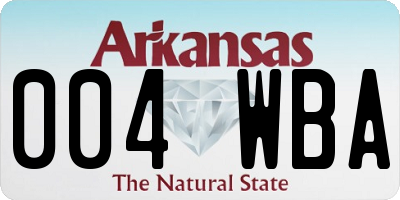 AR license plate 004WBA