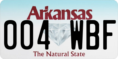 AR license plate 004WBF