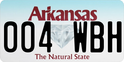 AR license plate 004WBH