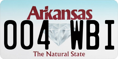 AR license plate 004WBI