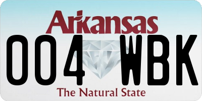 AR license plate 004WBK