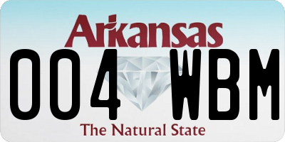 AR license plate 004WBM