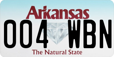 AR license plate 004WBN