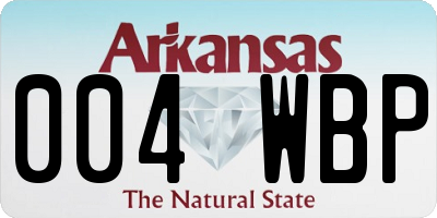 AR license plate 004WBP