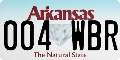 AR license plate 004WBR
