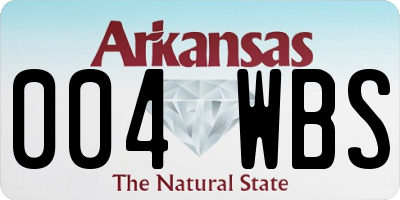 AR license plate 004WBS