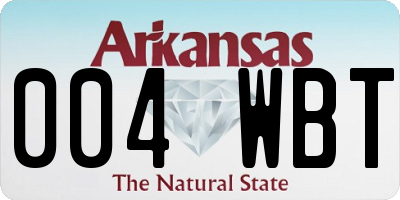 AR license plate 004WBT