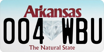 AR license plate 004WBU