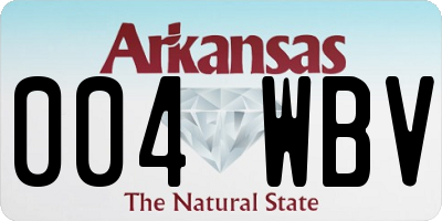 AR license plate 004WBV