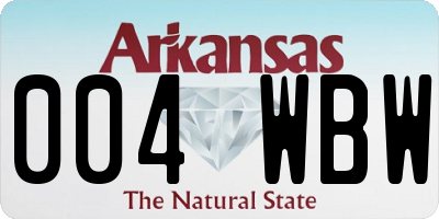 AR license plate 004WBW