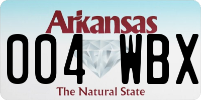 AR license plate 004WBX