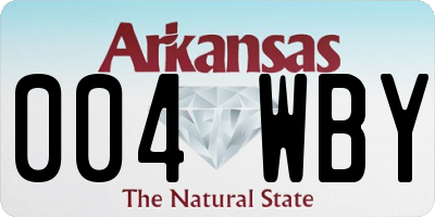 AR license plate 004WBY