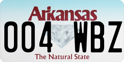 AR license plate 004WBZ