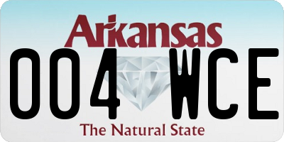 AR license plate 004WCE
