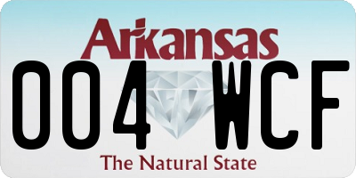 AR license plate 004WCF