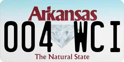 AR license plate 004WCI