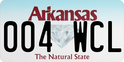 AR license plate 004WCL