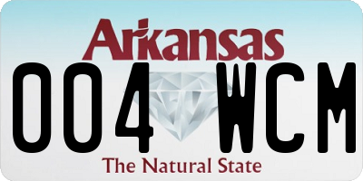 AR license plate 004WCM