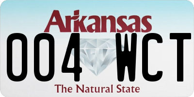 AR license plate 004WCT