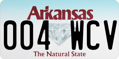 AR license plate 004WCV