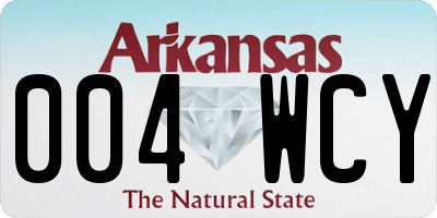 AR license plate 004WCY