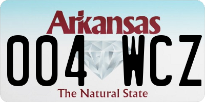 AR license plate 004WCZ