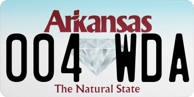 AR license plate 004WDA