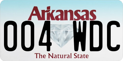 AR license plate 004WDC