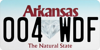 AR license plate 004WDF