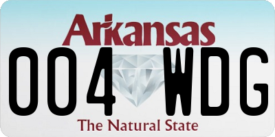 AR license plate 004WDG