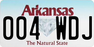 AR license plate 004WDJ