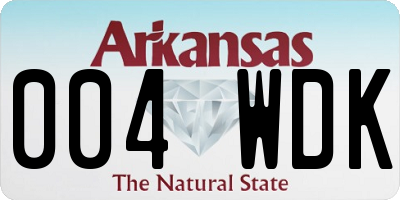 AR license plate 004WDK