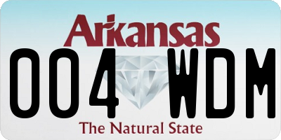 AR license plate 004WDM