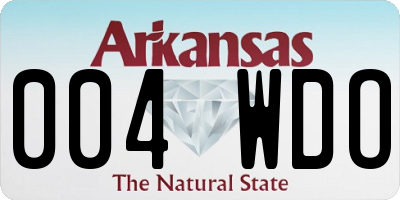 AR license plate 004WDO