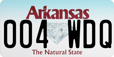 AR license plate 004WDQ
