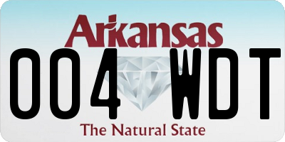 AR license plate 004WDT