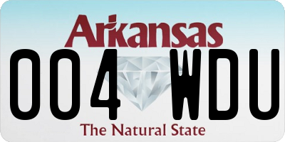 AR license plate 004WDU