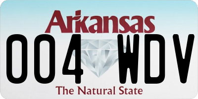 AR license plate 004WDV