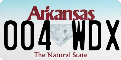 AR license plate 004WDX