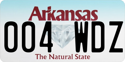 AR license plate 004WDZ