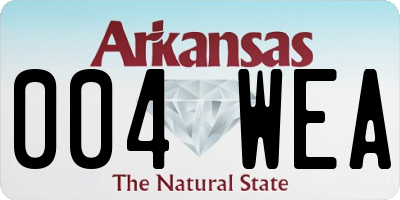 AR license plate 004WEA